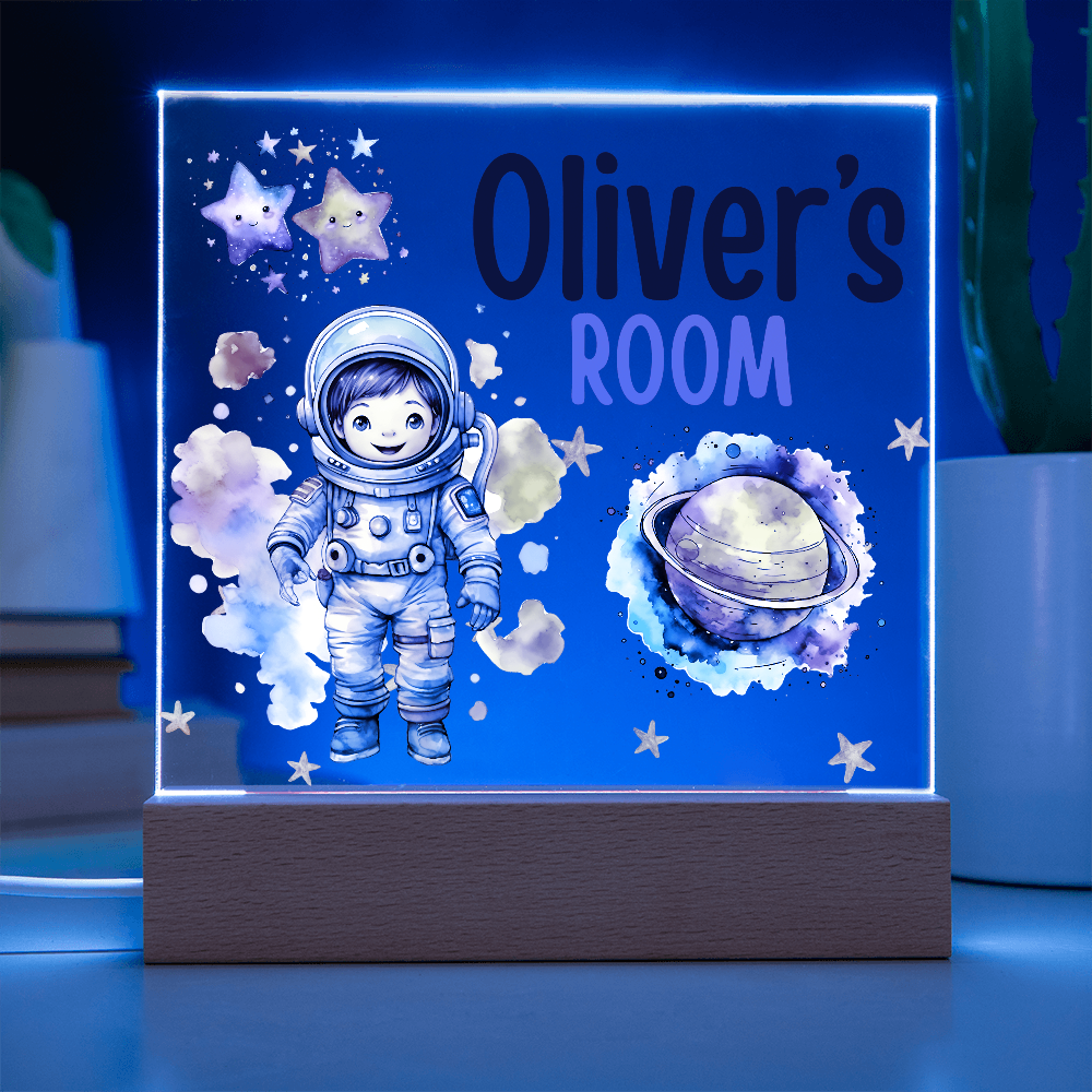 HeartWork - Acrylic Square Plaque - Space Room (Personalized)
