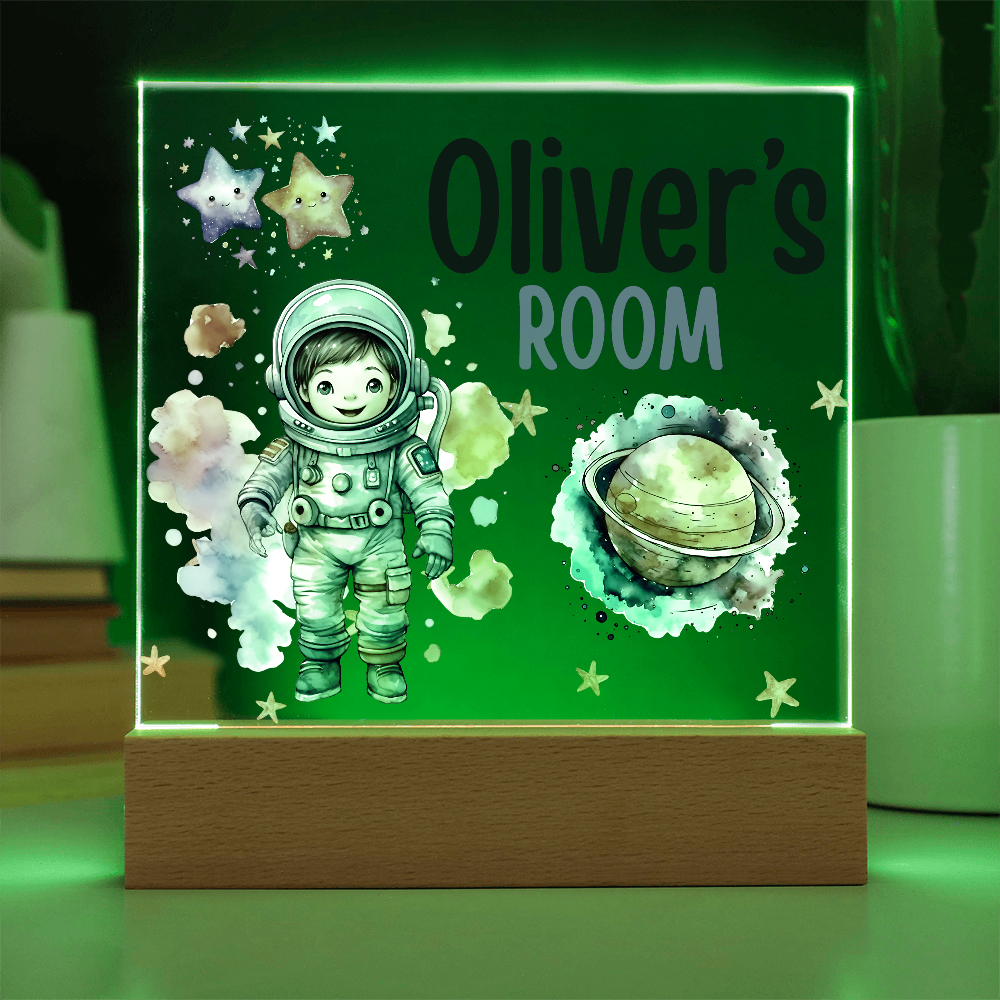 HeartWork - Acrylic Square Plaque - Space Room (Personalized)