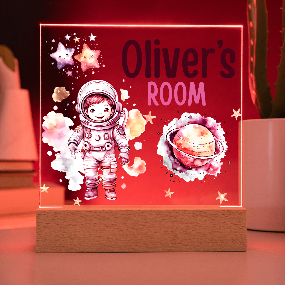 HeartWork - Acrylic Square Plaque - Space Room (Personalized)