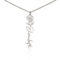 HeartCalligraphy - Custom Flower Name Necklace