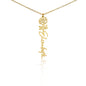 HeartCalligraphy - Custom Flower Name Necklace