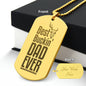HeartScriptions - Engraved Dog Tag Necklace - The Best Buckin Dad