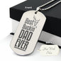 HeartScriptions - Engraved Dog Tag Necklace - The Best Buckin Dad