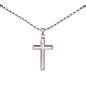 HeartScriptions - Engraved Stainless Steel Cross Necklace w/Ball Chain
