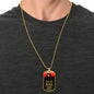HeartArt - Graphic Dog Tag Necklace - To My Son Love, Dad