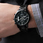Heart of Time - Black Chronograph Engraved Watch - Fisherman Dad