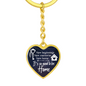 HeartArt - Graphic Heart Keychain - New Beginnings