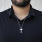 HeartScriptions - Engraved Stainless Steel Cross Necklace w/Ball Chain