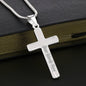 HeartScriptions - Engraved Stainless Steel Cross Necklace w/Snake Chain