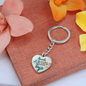 HeartArt - Graphic Heart Keychain - Smile