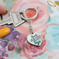HeartArt - Graphic Heart Keychain - Smile