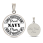 HeartArt - Graphic Circle Necklace - Proud Navy Mom