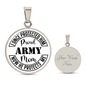 HeartArt - Graphic Circle Necklace - Proud Army Mom