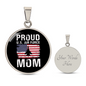 HeartArt - Graphic Circle Necklace - Proud US Air Force Mom