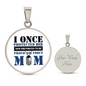 HeartArt - Graphic Circle Necklace - I Once Protected Her Proud Air Force Mom