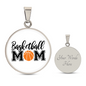 HeartArt - Graphic Circle Necklace - Basketball Mom