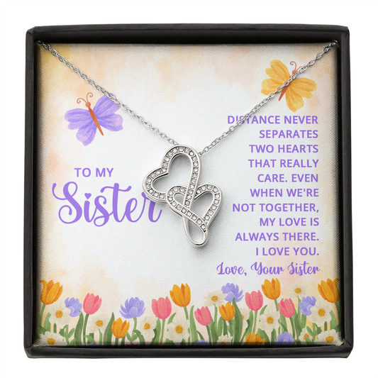 HeartStrings - Heart-to-heart Pendant Necklace - To My Sister