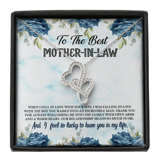 HeartStrings - Heart-to-Heart Pendant Necklace - Mother-In-Law Lucky To Have You
