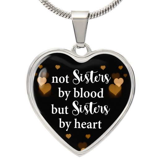 HeartArt - Graphic Heart Necklace - Not Sisters By Blood