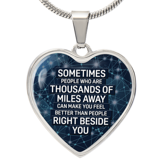 HeartArt - Graphic Heart Necklace - Thousands of Miles Away