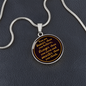 HeartArt - Graphic Circle Necklace - You are braver than you believe