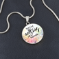 HeartArt - Graphic Circle Necklace - With God Nothing Will Be Impossible