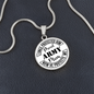 HeartArt - Graphic Circle Necklace - Proud Army Mom