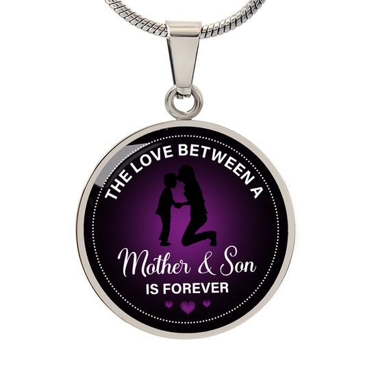 HeartArt - Graphic Circle Necklace - Love Between Mother & Son