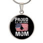 HeartArt - Graphic Circle Necklace - Proud US Air Force Mom