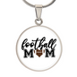 HeartArt - Graphic Circle Necklace - Football Mom