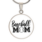 HeartArt - Graphic Circle Necklace - Baseball Mom