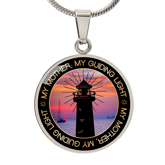 HeartArt - Graphic Circle Necklace - My Mother, My Guiding Light