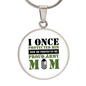 HeartArt - Graphic Circle Necklace - I Once Protected Him Proud Army Mom