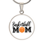 HeartArt - Graphic Circle Necklace - Basketball Mom