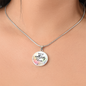 HeartArt - Graphic Circle Necklace - With God Nothing Will Be Impossible