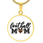 HeartArt - Graphic Circle Necklace - Football Mom