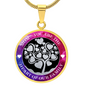 HeartArt - Graphic Circle Necklace - Mom Heart of the Family