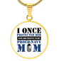 HeartArt - Graphic Circle Necklace - I Once Protected Her Proud Navy Mom