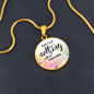 HeartArt - Graphic Circle Necklace - With God Nothing Will Be Impossible