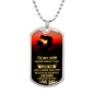 HeartArt - Graphic Dog Tag Necklace - To My Son Love, Dad
