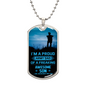 HeartArt - Graphic Dog Tag Necklace - Proud Army Dad