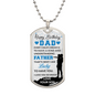 HeartArt - Graphic Dog Tag Necklace - Happy Birthday Dad, Love Your Son