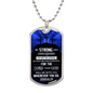 HeartArt - Graphic Dog Tag Necklace - Be Strong and Courageous