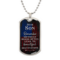 HeartArt - Graphic Dog Tag Necklace - Dear Son