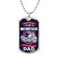 HeartArt - Graphic Dog Tag Necklace - Motorcycle Dad