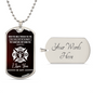 HeartArt - Graphic Dog Tag Necklace - When You Walk Through The Fire