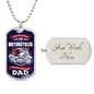HeartArt - Graphic Dog Tag Necklace - Motorcycle Dad