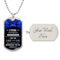 HeartArt - Graphic Dog Tag Necklace - Be Strong and Courageous