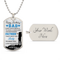 HeartArt - Graphic Dog Tag Necklace - Happy Birthday Dad, Love Your Son