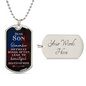 HeartArt - Graphic Dog Tag Necklace - Dear Son